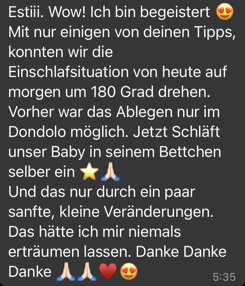 Nachricht einer begleiteten Mama
