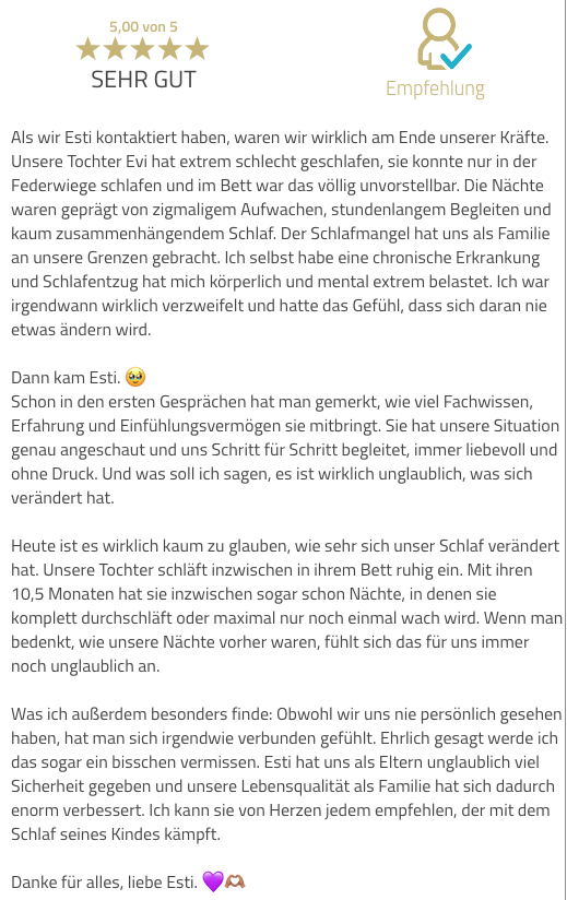 Öffentliche Bewertung auf ProvenExpert