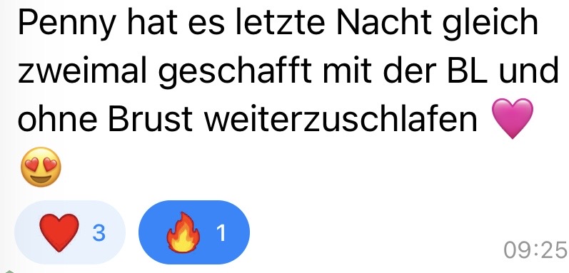 Nachricht einer begleiteten Mama
