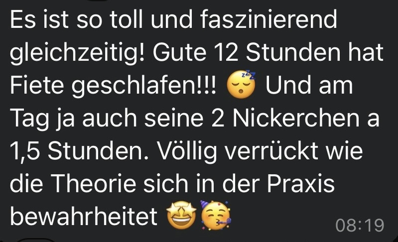 Nachricht einer begleiteten Mama