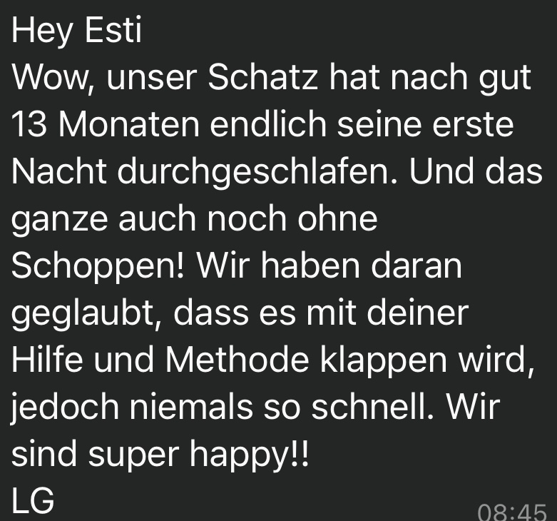 Nachricht einer begleiteten Mama