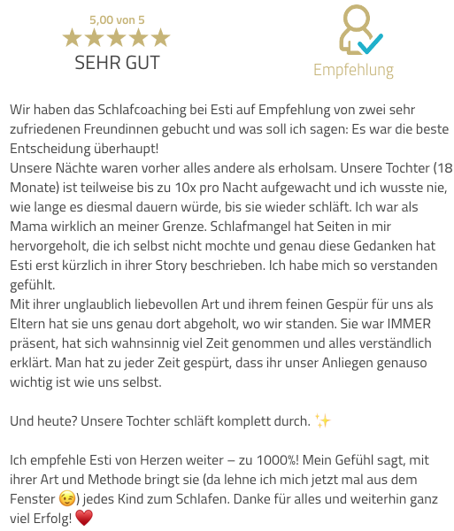 Öffentliche Bewertung auf ProvenExpert