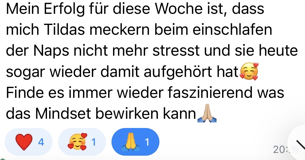 Nachricht einer begleiteten Mama